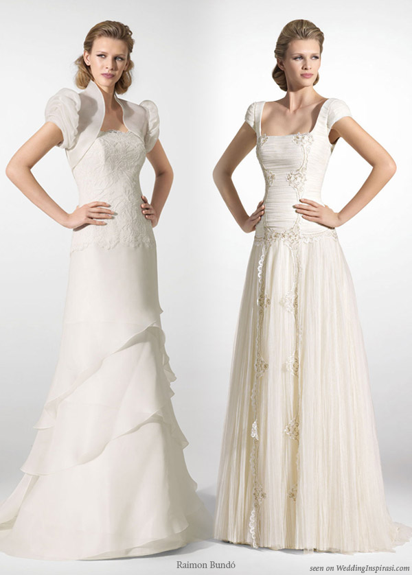 Fairytale wedding dresses with puff sleeves from Spanish designer Raimon Bundo