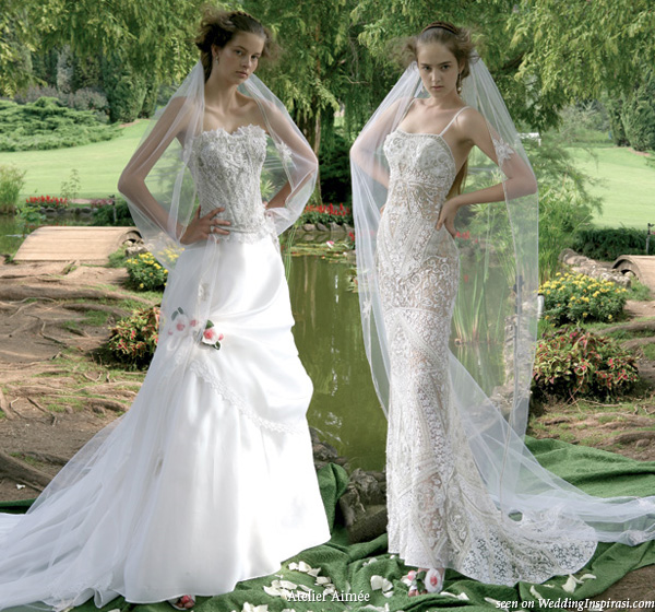 Garden wedding dresses from Atelier Aimee