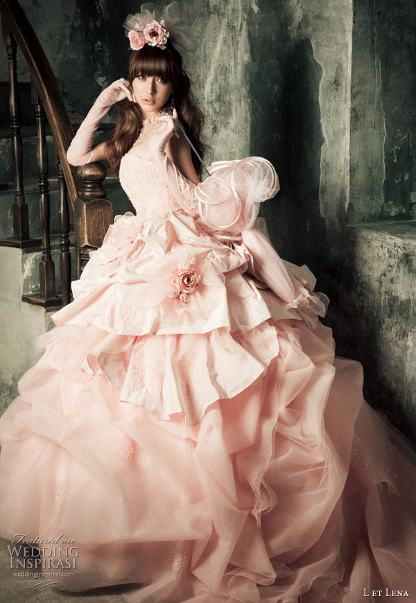 L et Lena wedding dresses by fashion model and singer Fujii Lena