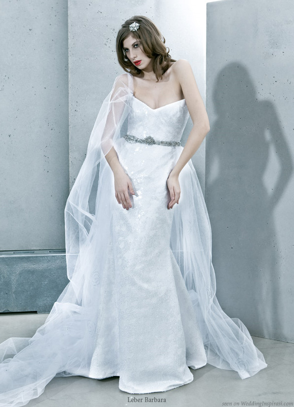 Hungarian designer Léber Barbara strapless wedding dress Hungarian designer Léber Barbara strapless wedding dress