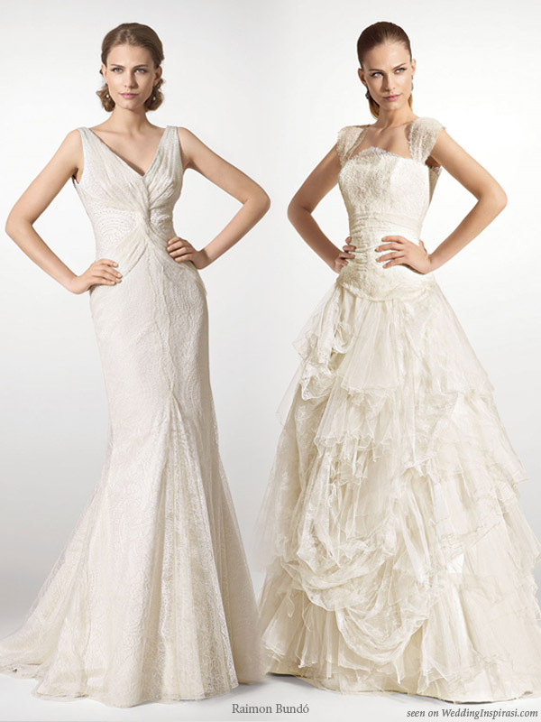 Wedding gowns from bridal house Raimon Bundo Barcelona, Spain 