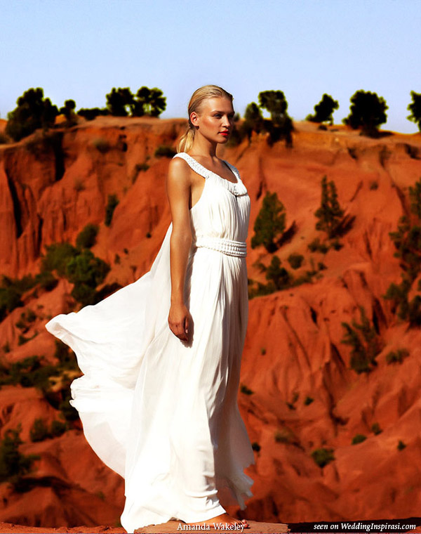 Amanda Wakeley Bridal collection - Silk tulle wedding dress with ivory bead detail Amanda Wakeley Bridal collection - Silk tulle wedding dress with ivory bead detail