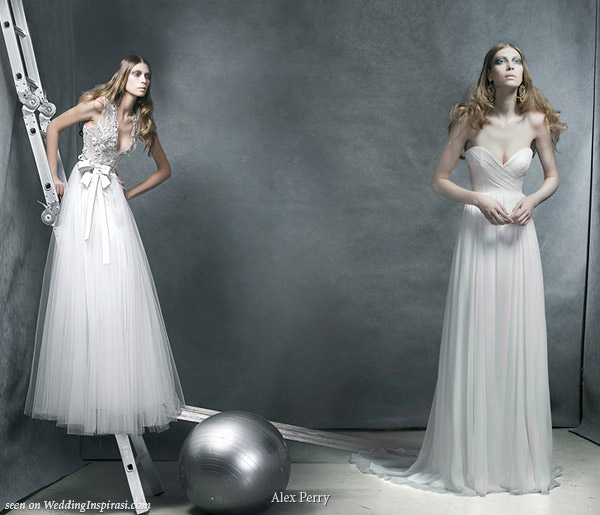 Wedding gowns from Australian fashion designer Alex Perry ready to wear bridal collection