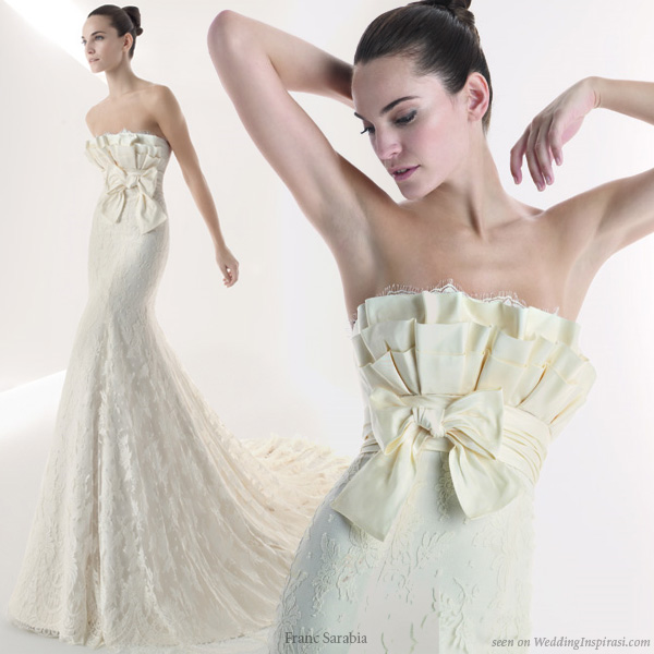 Wedding dresses with bows - A gown from bridal house Franc Sarabia