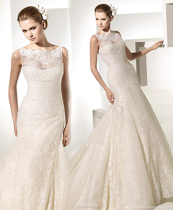 Tamara wedding dress by Manuel Mota for Spanish bridal house Pronovias