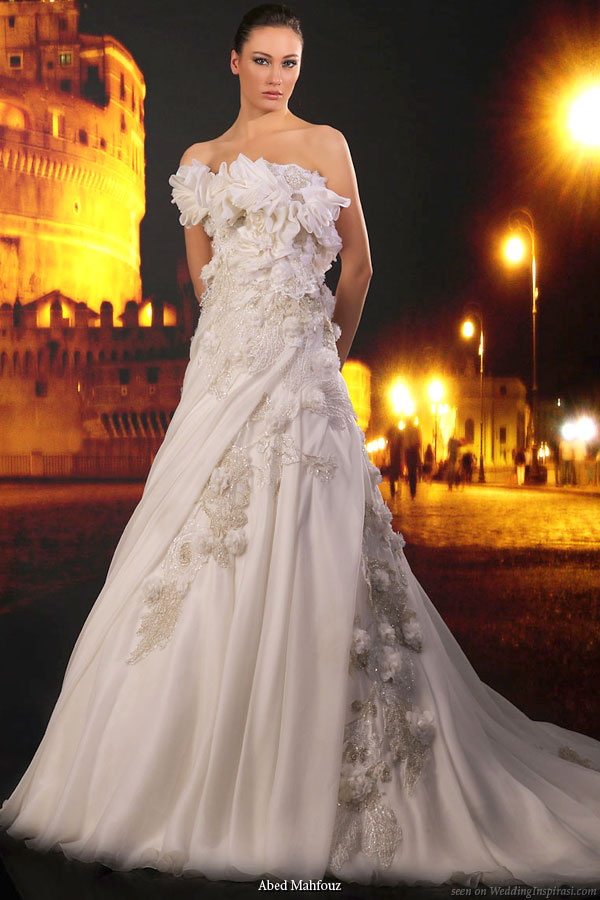 Abed Mahfouz bridal collection 2010 - strapless wedding gown