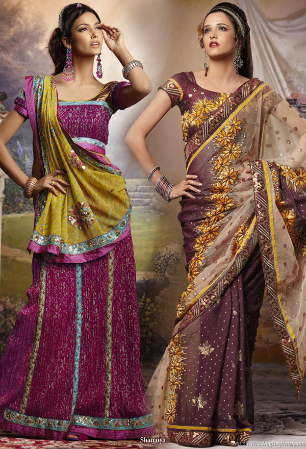 Colorful wedding inspiration - Indian wedding saree from UK based bridal house 