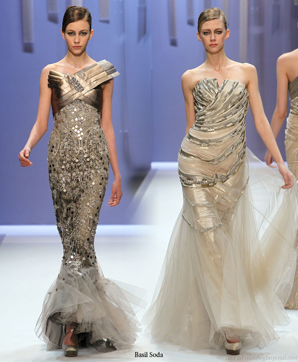 Reflect and shimmer, wedding dress inspiration from the runways of Basil Soda fashion show