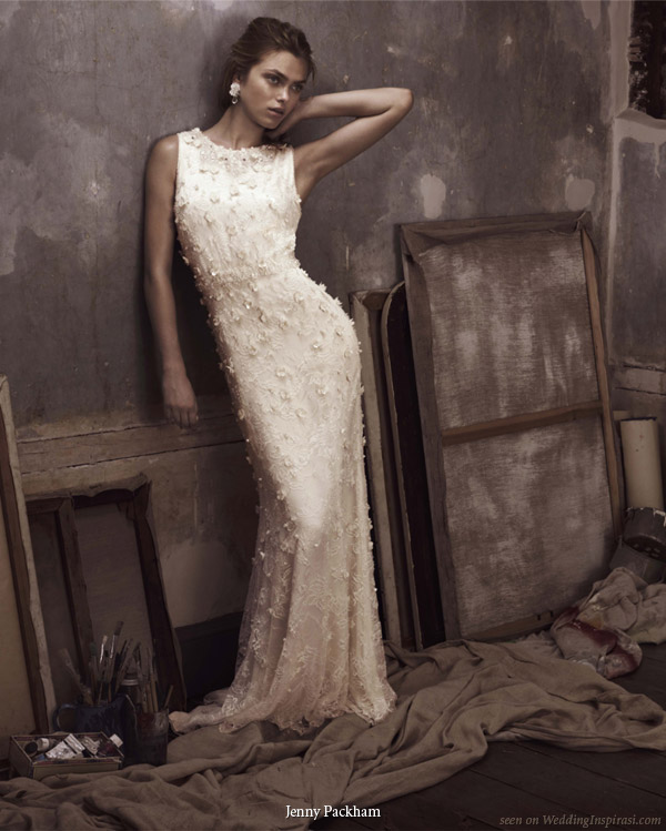 Bridal photo shoot campaign for Jenny Packham, model wearing Allegra dress