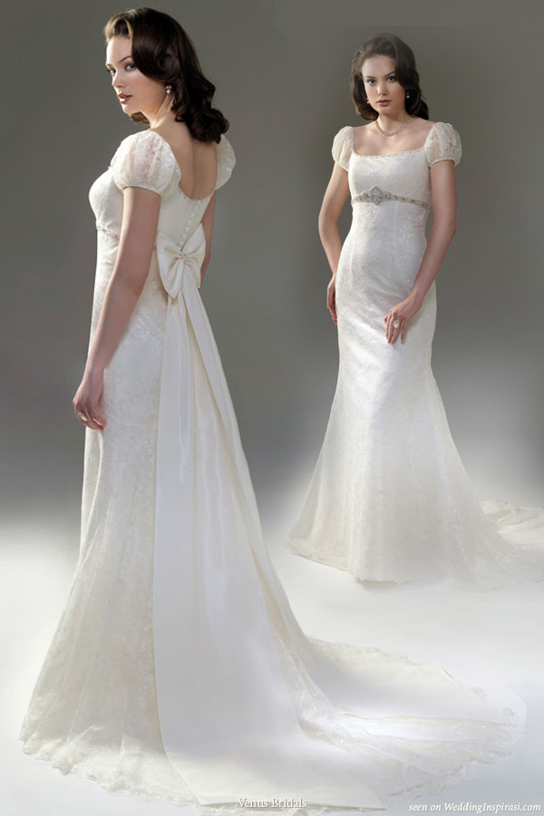 Elegant Empire Waist Wedding Dresses with Sleeves | Bridelulu