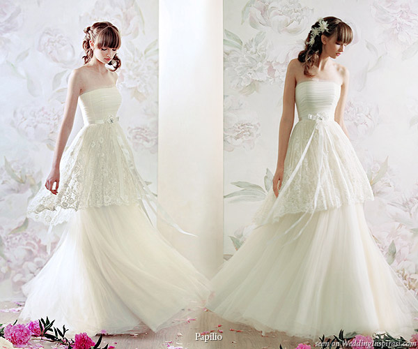Papilio Russia bridal collection 2010 Nymph - strapless tier wedding dress Papilio Russia bridal collection 2010 Nymph - strapless tier wedding dress