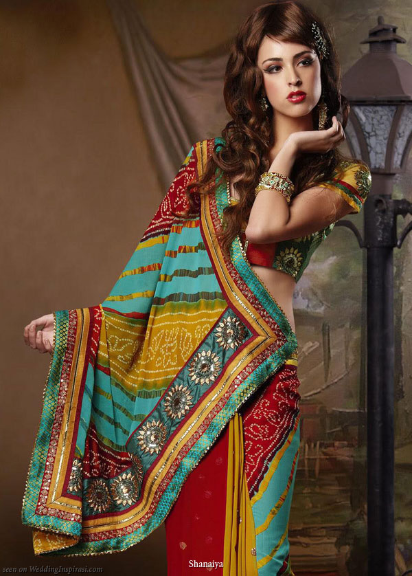 Wedding in full color - inspiration from a saree by Shanaiya bridal 2010 designs