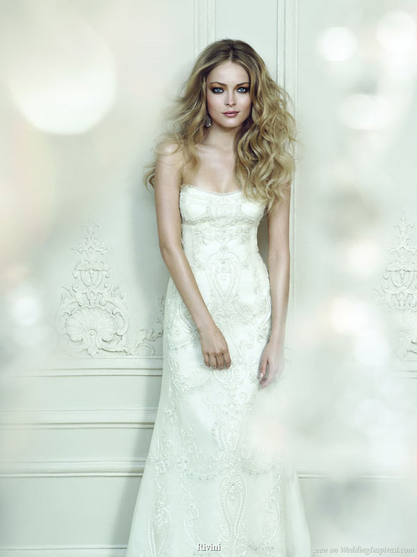 Strapless wedding dress from Rivini bridal collection