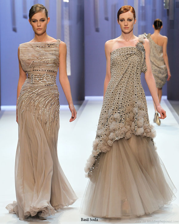 Two tone tule wedding gown inspiration off the runways of Basil Soda Spring Summer haute couture 2010 collection