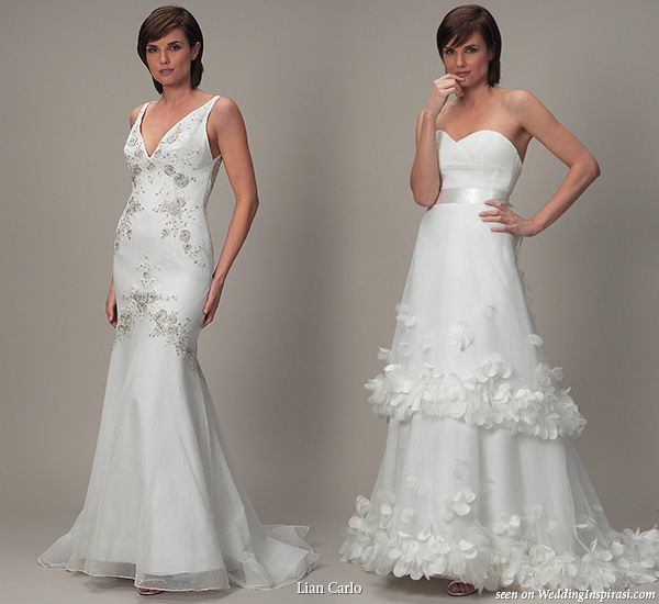 Lian Carlo bridal collection - wedding gowns with different styles, materials, details and silhouettes 