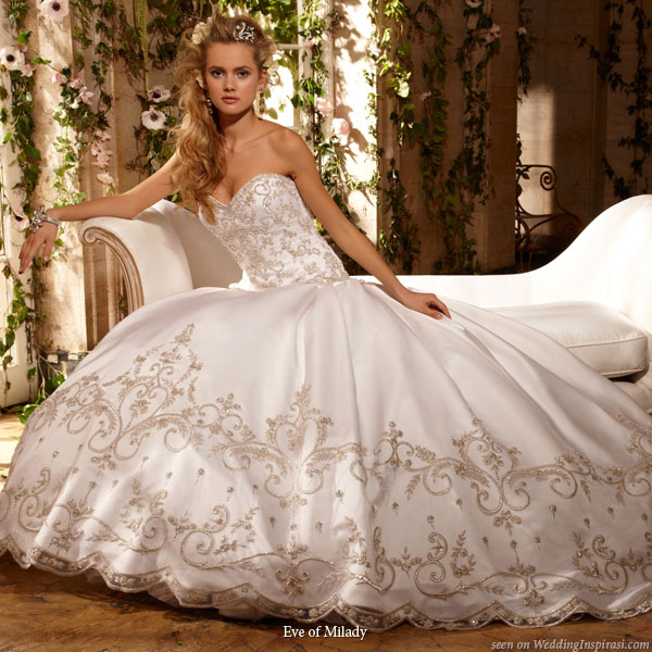 Beautiful ballgown - western wedding dresses by Eve of Milady bridals