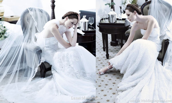 Beautiful white western wedding gowns from Lusan Mandongus