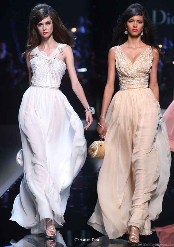 Christian Dior runway show Resort 2011 Shanghai - white and ivory dresses