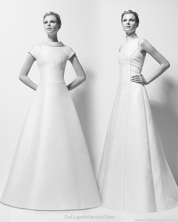  Structured wedding gowns designed by Karl Lagerfeld for Rosa Clara 2010 bridal collection