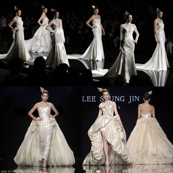 Korean designer Lee Seung Jin sposa presents her wedding gown collection at Barcelona Bridal Week 2010 