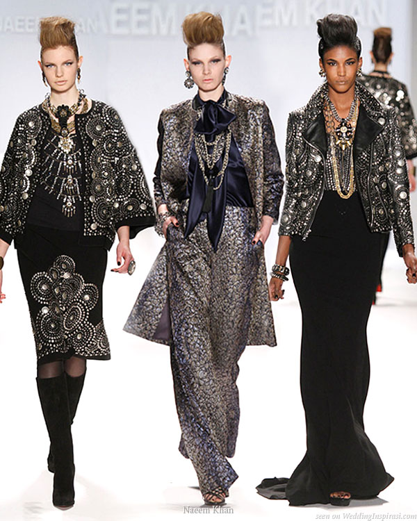 Naeem Khan Autumn Winter 2010 runway collection - black metallics