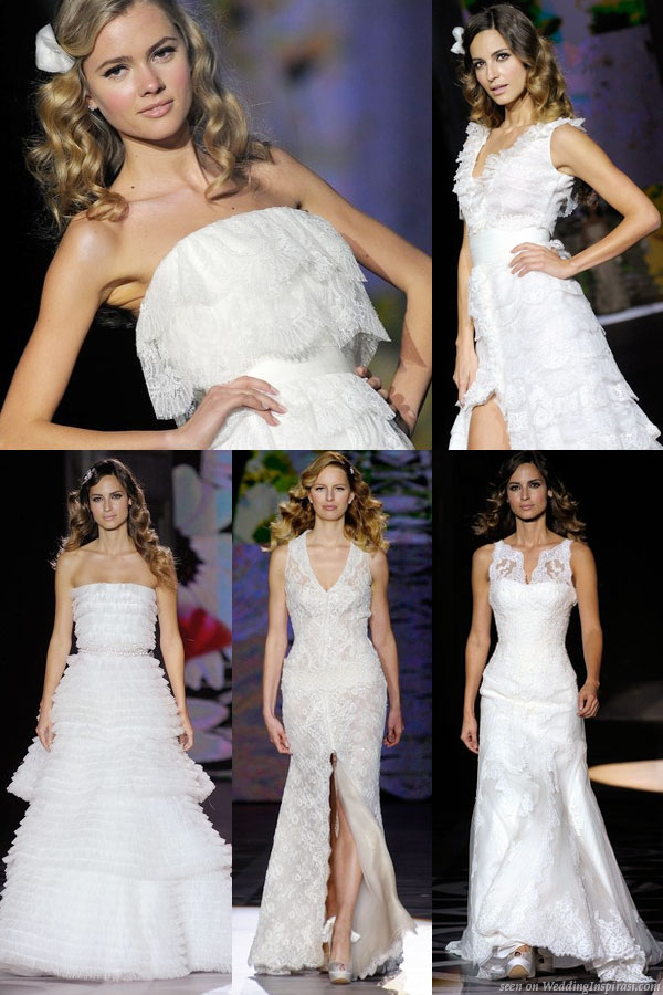Pronovias sposa 2011 bridal gown collection at Barcelona Bridal Week - featuring Karolina Kurkova, Ariadne Artiles and Toni Garrn  as the bride models