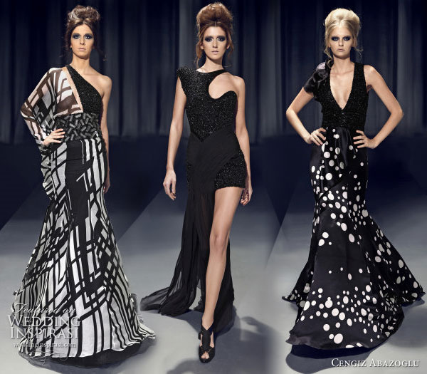 Cengiz Abazoglu 2010 Spring/Summer Haute Couture gown collection  runway - black wedding dress catwalk inspiration 