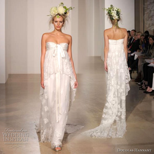 Douglas Hannant 2011 bridal gown collection - strapless wedding  dress with double tier skirt
