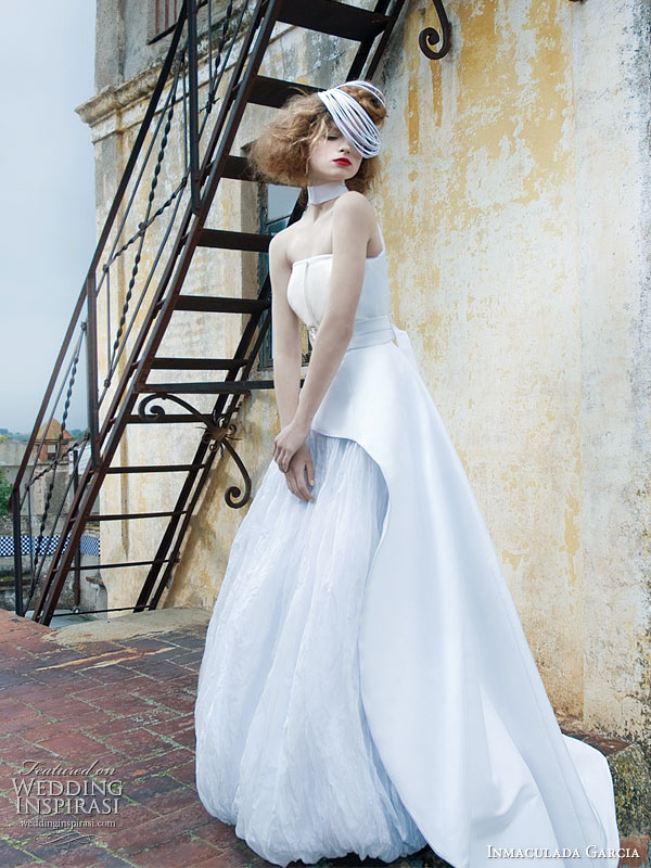 Inmaculada Garcia bridal gown collection 2011 - strapless 2 tier   skirt wedding dress