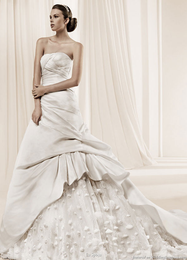 La Sposa 2011 Bridal Gown Collection -- Datsun strapless ballgown with two-layer skirt detail