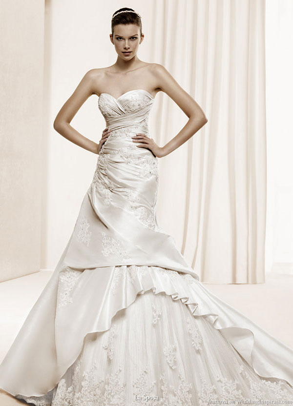La Sposa 2011 Bridal Gown Collection -- Delfos strapless wedding  dress with multi-layer skirt