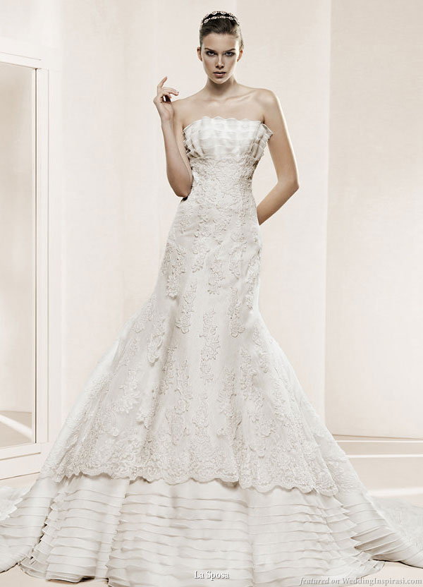 La Sposa 2011 Bridal Gown Collection -- Deva strapless wedding  dress with double layer skirt