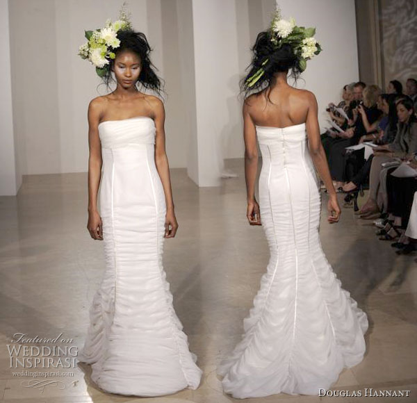 Douglas Hannant 2011 bridal gown collection- strapless ruched mermaid strapless wedding dress