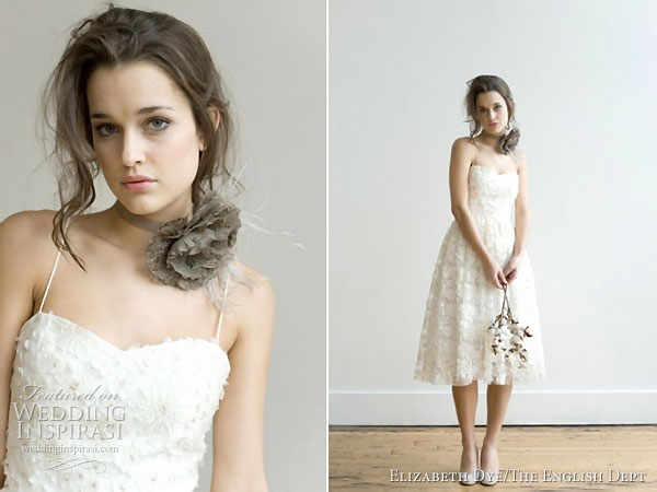 The English Dept Elizabeth Dye 2010 bridal gown collection  Heroines  - pretty embroidered tulle wedding dress