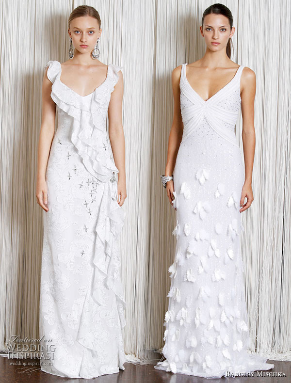 Badgley Mischka Resort Cruise 2011 collection - white wedding  worthy dresses for cool brides