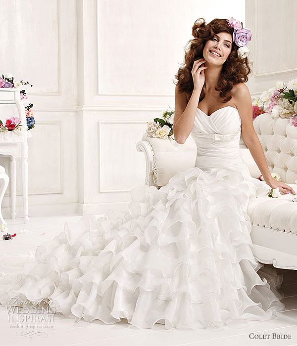 Colet Bride 2011 Collection Preview -- white sweetheart neckline ruffle wedding dress