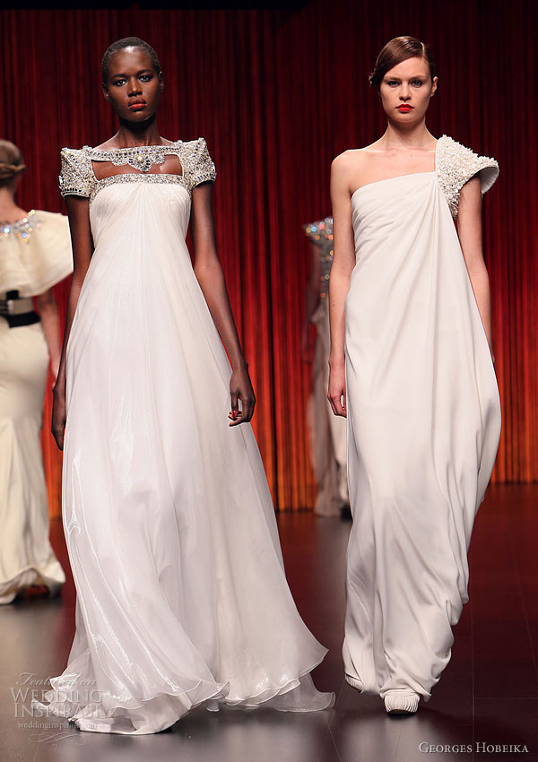 Georges Hobeika Couture Fall/Winter 2010 - white evening gowns or wedding dress alternatives