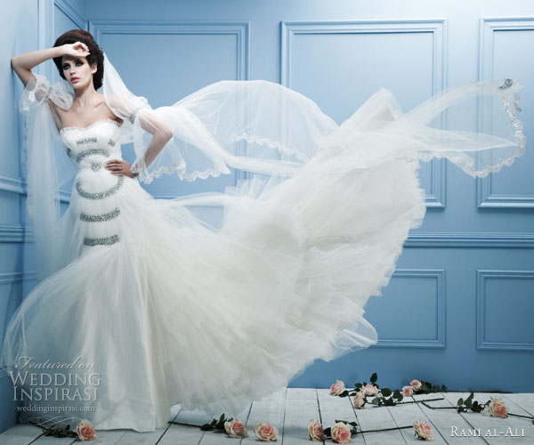 Rami Al-Ali Spring/Summer 2010 bridal gown collection - strapless white wedding dress