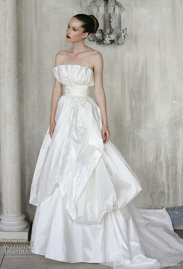 Bellantuono wedding dresses 2010 collection - two-tiered sash strapless bridal gown Bellantuono wedding dresses 2010 collection - two-tiered sash strapless bridal gown
