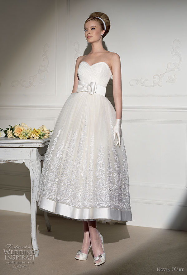 Novia D'art wedding dress 2011 bridal collection - sweetheart neckline on ballet or tea length gown