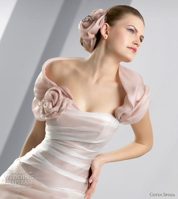 2011 color wedding gowns by Cotin Sposa bridal collection - rose pink dress