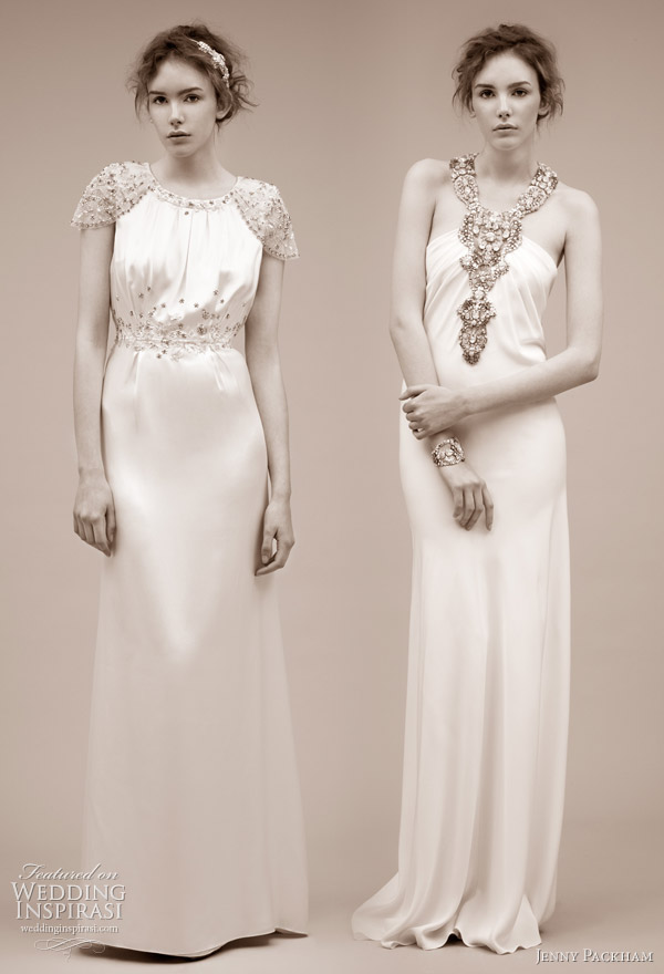 Asteria and Eve wedding dresses from Jenny Packham 2011 bridal gown collection 