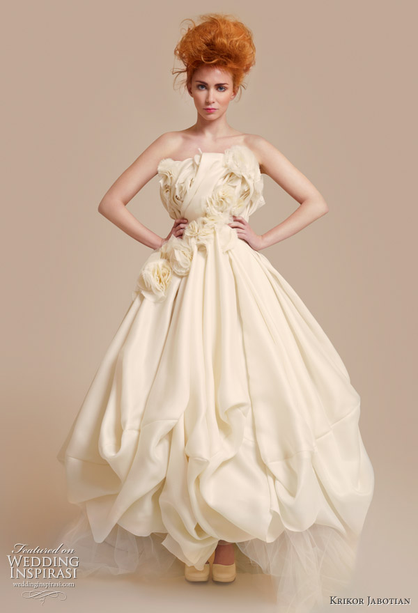 Wedding dress by Lebanese fashion designer Krikor Jabotian