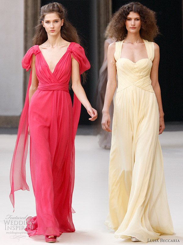 Luisa Beccaria 2011 Spring/Summer RTW collection - colorful dresses in cherry red and yellow