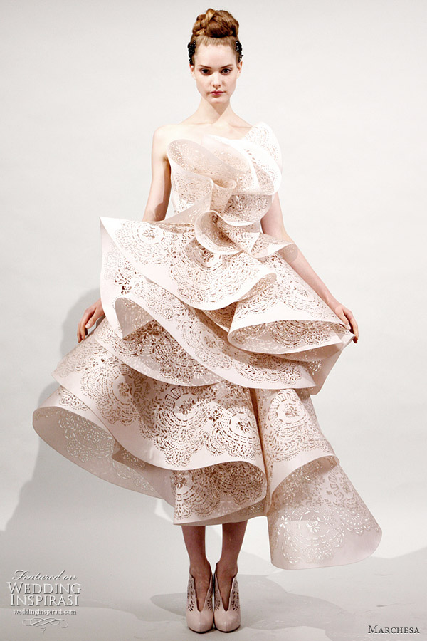 Marchesa 2011 Spring/Summer ready-to-wear collection -  beautiful ruffle cutout dress