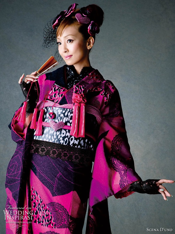 Pink Japanese wedding kimono, by Scene D'uno 2010