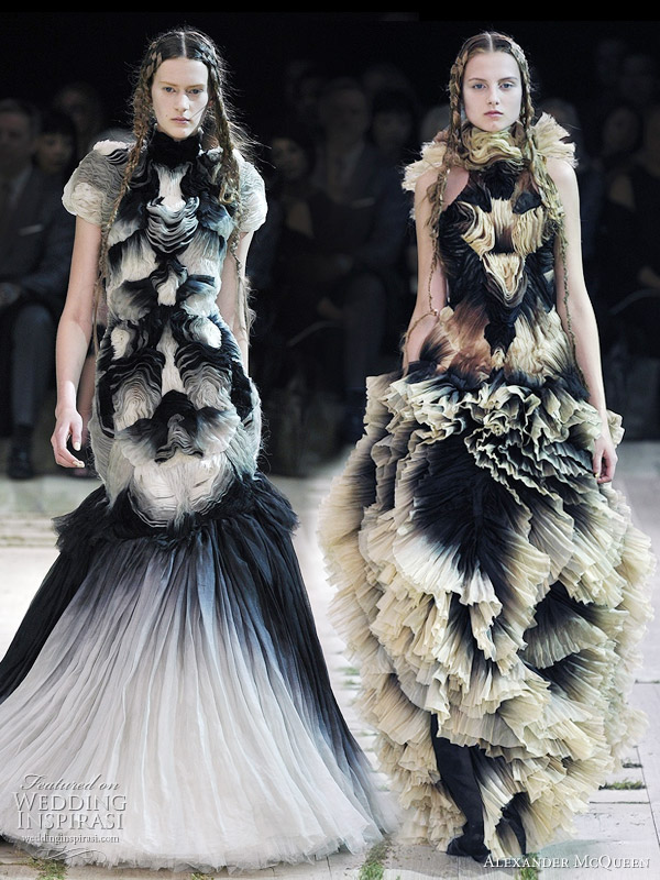 Alexander McQueen Spring/Summer 2011 ready to wear - ruffle gowns