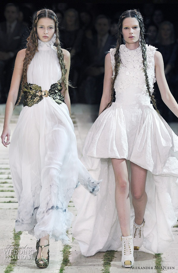 Alexander McQueen Spring/Summer 2011 ready to wear - white wedding gown alternatives