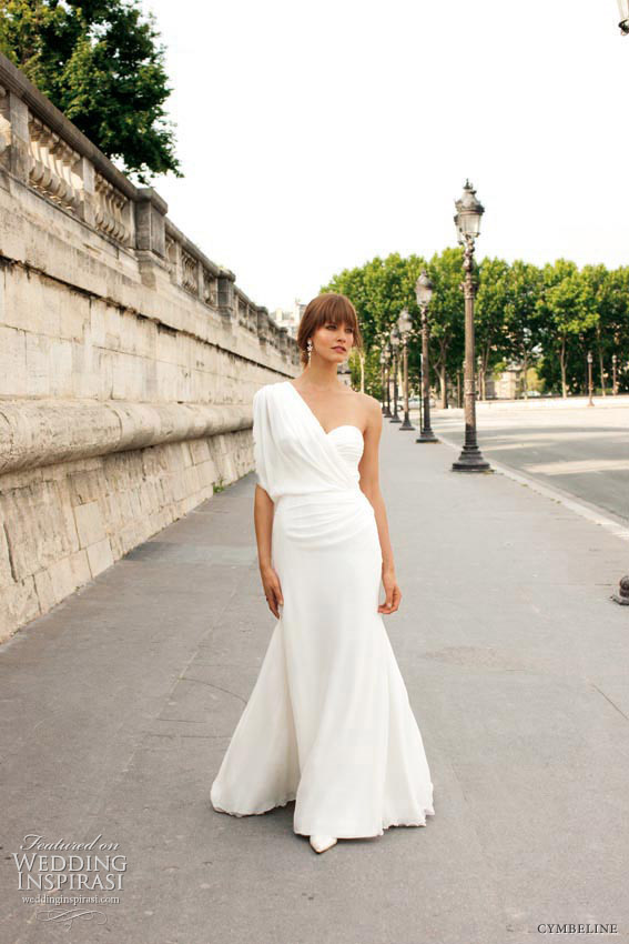Cymbeline wedding dress 2011 bridal collection - robes de mariee Ebru one-shoulder wedding gown