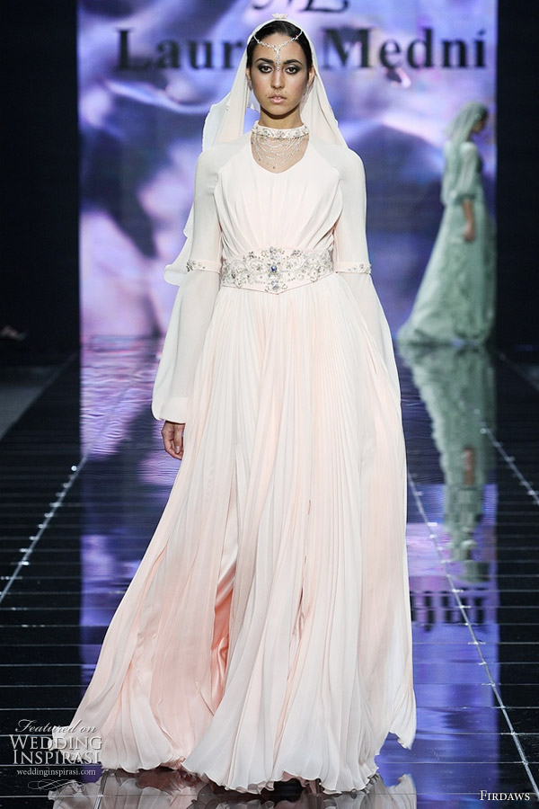 Chechen fashion designers Laura and Medni Arzhiyeva presents Firdaws, modest wedding dresses